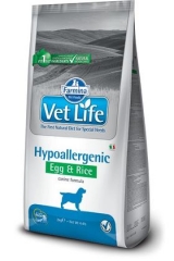 Vet Life Dog Hypoallergenic Egg & Rice 12 Кг Диета Для Собак При Пищевой Аллергии И Пищевой Непереносимости Яйцо С Рисом Farmina