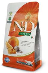 N&D Grain Free Cat Pumpkin Herring & Orange 1,5 Kg Беззерновой Для Взрослых Кошек Сельдь С Апельсином и Тыквой Farmina