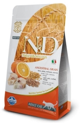 N&D Low Grain Cat Codfish & Orange Adult 1.5 Кг Низкозерновой Для Кошек Треска С Апельсином Farmina