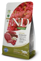 N&D Grain Free Cat Quinoa Urinary Duck 300 гр Беззерновой Для Взрослых Кошек Утка И Киноа Для Профилактики Мочекаменной Болезни Farmina