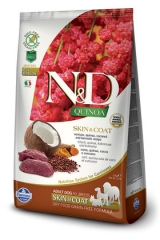 N&D Grain Free Dog Quinoa Skin & Coat Venison Adult 2,5 Кг Беззерновой Для Взрослых Собак Оленина И Киноа Для Здоровья Кожи И Шерсти Farmina